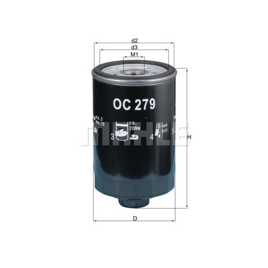 OC 279 - Oil filter 