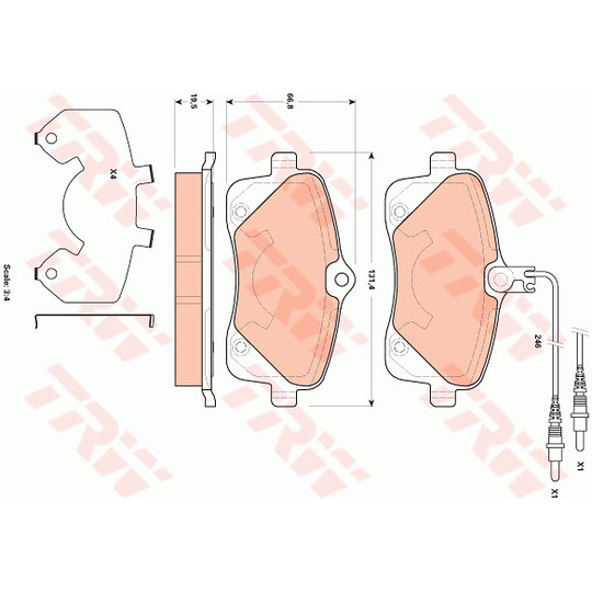 GDB1895 - Brake Pad Set, disc brake 