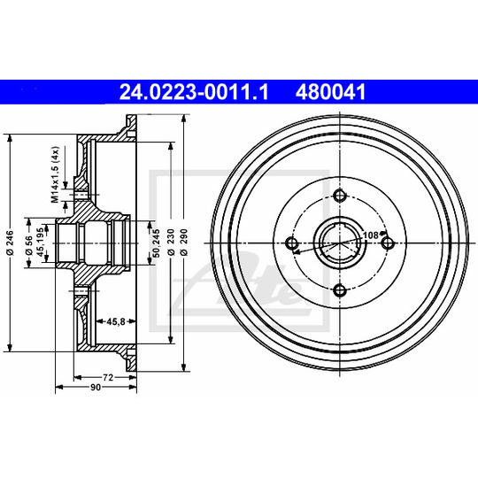 24.0223-0011.1 - Brake Drum 