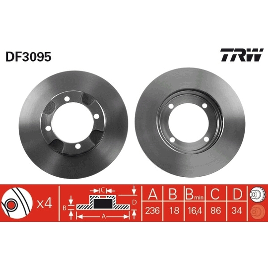 DF3095 - Brake Disc 