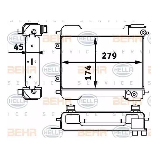 8MO 376 725-731 - Oil Cooler, engine oil 