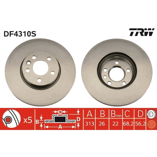 DF4310S - Brake Disc 