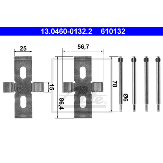 13.0460-0132.2 - Accessory Kit, disc brake pad 