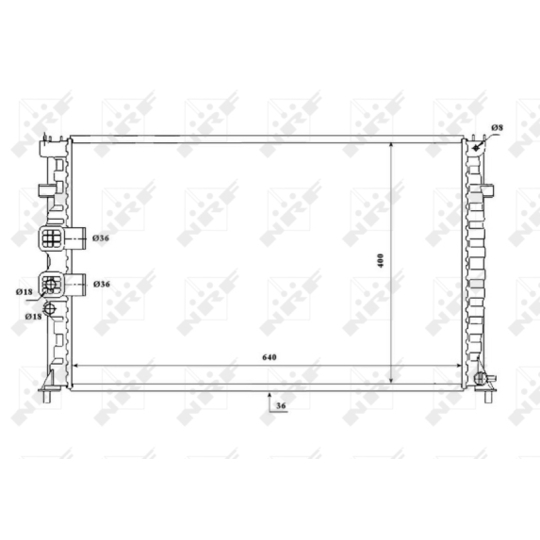 53842 - Radiator, engine cooling 