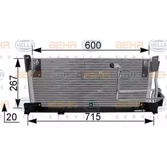 8FC 351 037-581 - Condenser, air conditioning 
