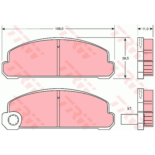 GDB734 - Brake Pad Set, disc brake 