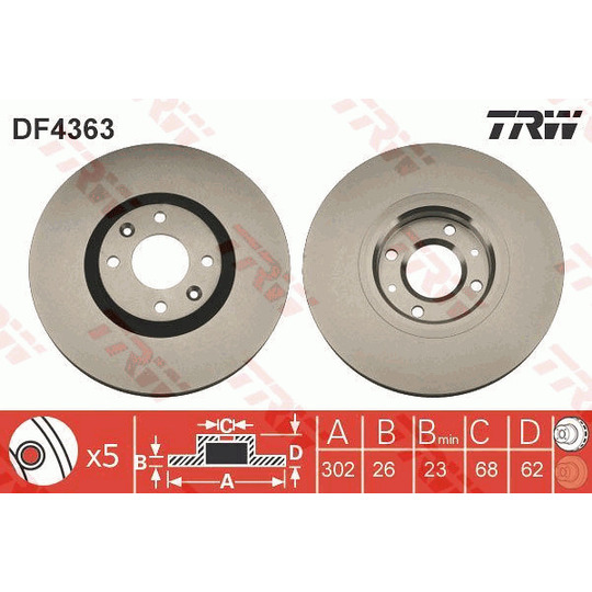 DF4363 - Brake Disc 