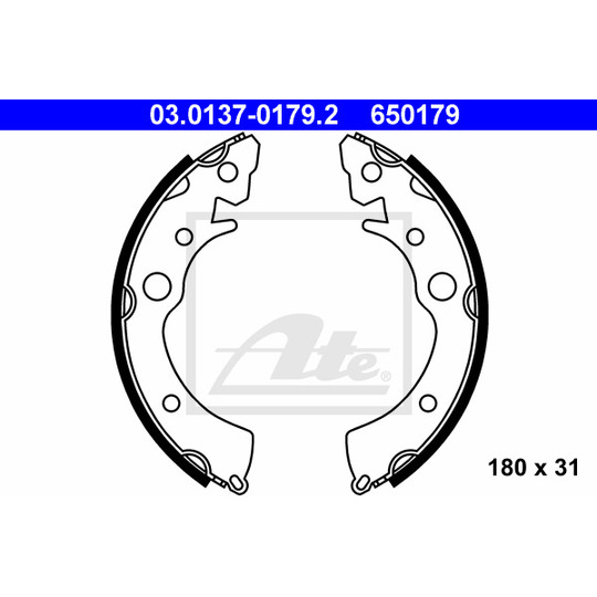 03.0137-0179.2 - Brake Shoe Set 