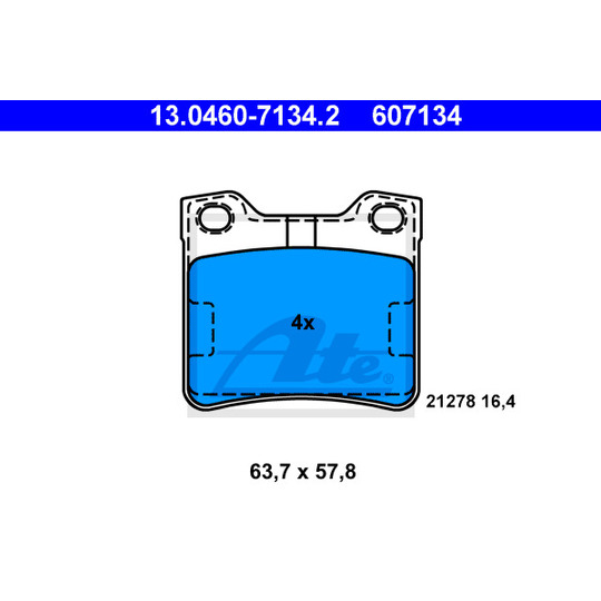 13.0460-7134.2 - Brake Pad Set, disc brake 