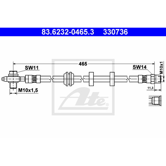 83.6232-0465.3 - Bromsslang 