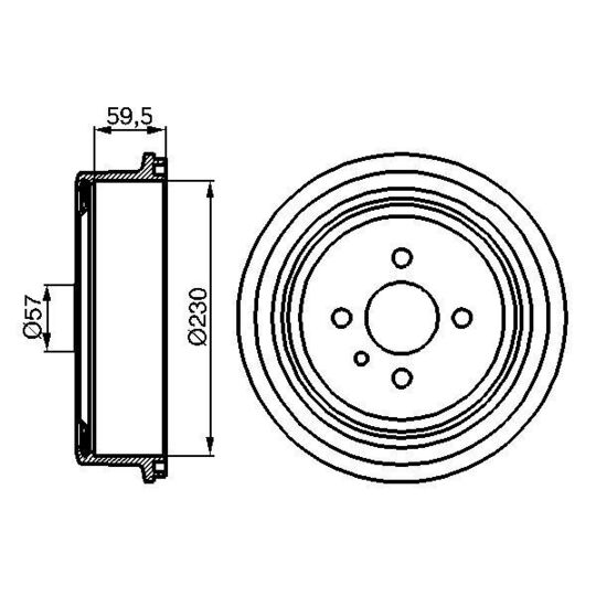 0 986 477 022 - Brake Drum 