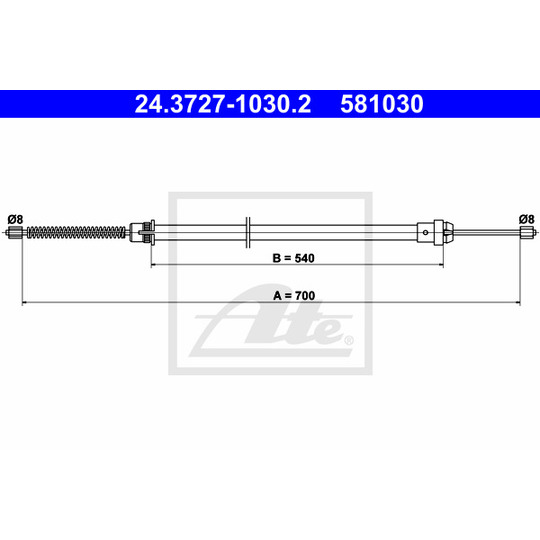 24.3727-1030.2 - Cable, parking brake 