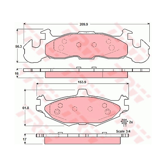 GDB4003 - Brake Pad Set, disc brake 