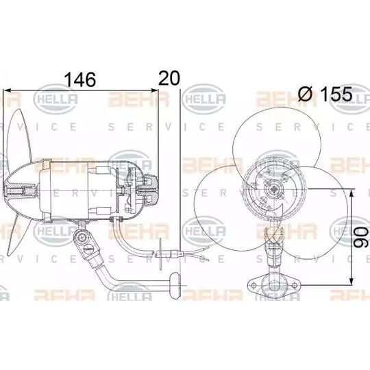 8EW 009 157-251 - Electric Motor, interior blower 