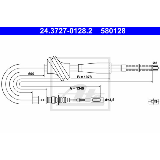 24.3727-0128.2 - Cable, parking brake 