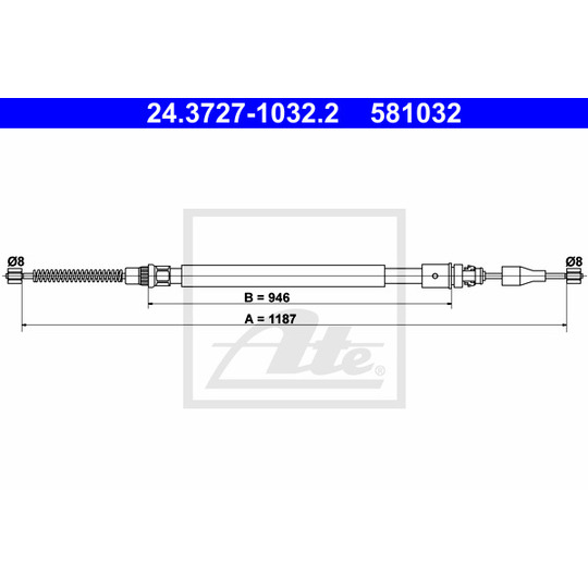 24.3727-1032.2 - Cable, parking brake 