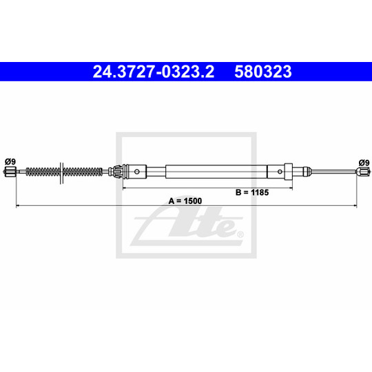 24.3727-0323.2 - Cable, parking brake 