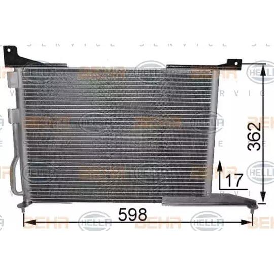 8FC 351 036-261 - Condenser, air conditioning 