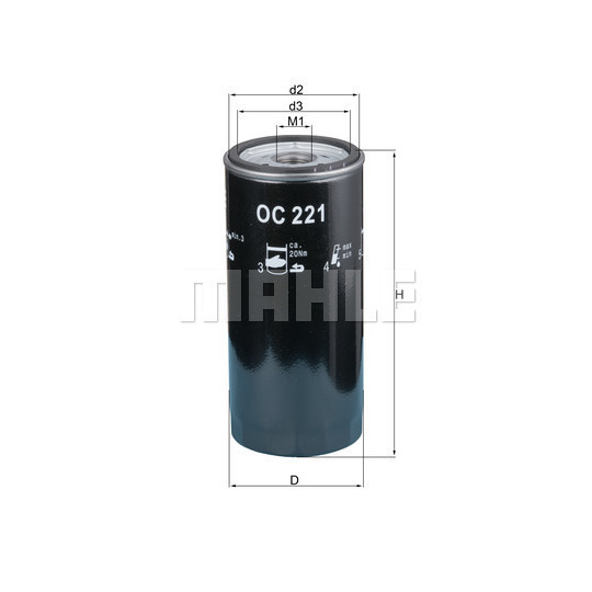 OC 221 - Oil filter 