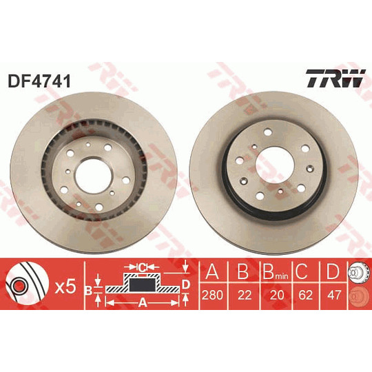 DF4741 - Brake Disc 