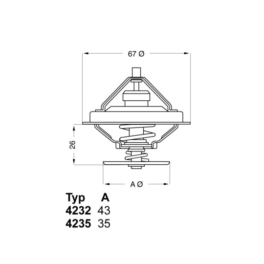 4235.71D - Thermostat, coolant 