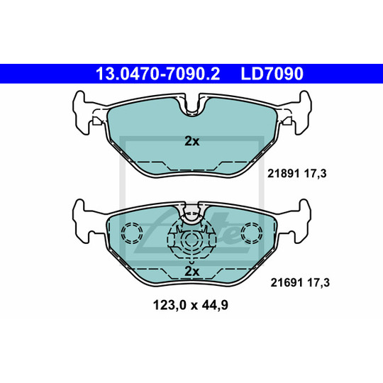 13.0470-7090.2 - Brake Pad Set, disc brake 