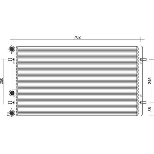 350213846000 - Radiator, engine cooling 