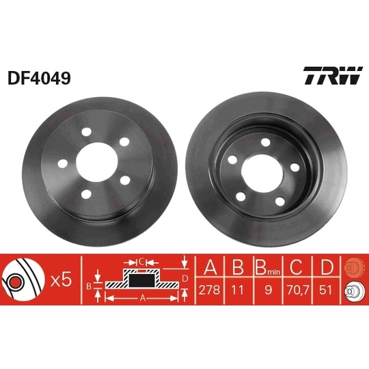 DF4049 - Brake Disc 