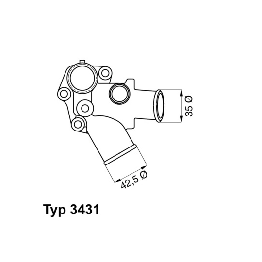 3431.80D - Thermostat, coolant 