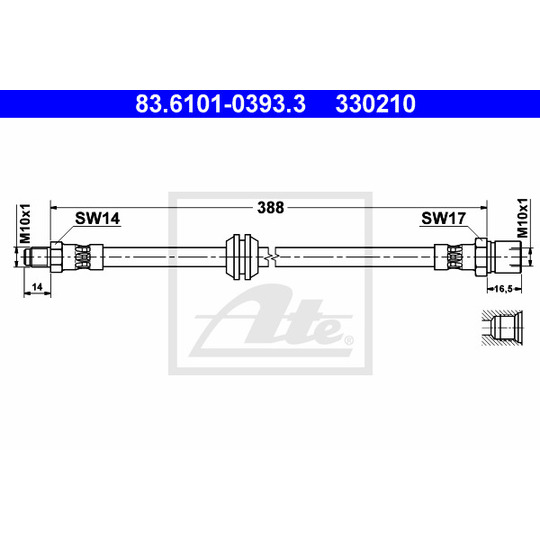 83.6101-0393.3 - Bromsslang 