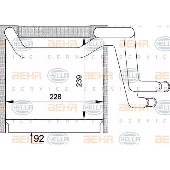 8FV 351 336-001 - Evaporator, air conditioning 
