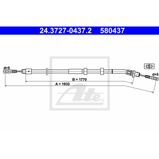 24.3727-0437.2 - Cable, parking brake 