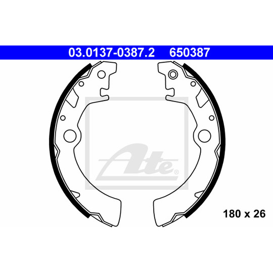 03.0137-0387.2 - Brake Shoe Set 