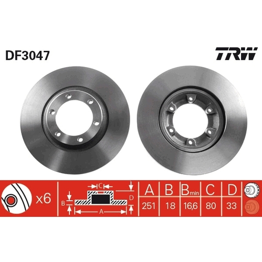 DF3047 - Brake Disc 