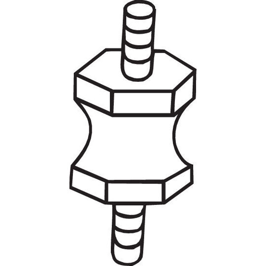 255-632 - Rubber Strip, exhaust system 