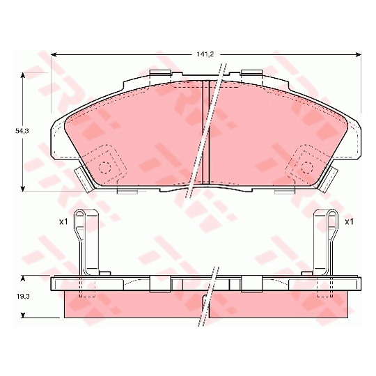 GDB996 - Brake Pad Set, disc brake 