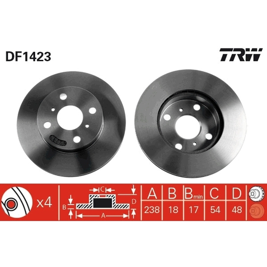 DF1423 - Brake Disc 