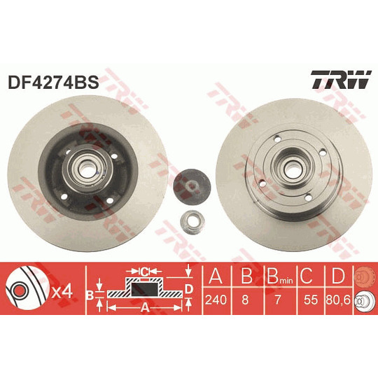 DF4274BS - Brake Disc 