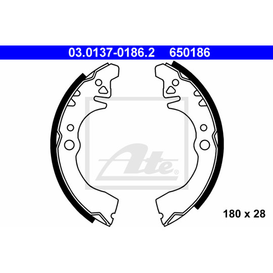 03.0137-0186.2 - Brake Shoe Set 