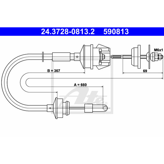 24.3728-0813.2 - Clutch Cable 