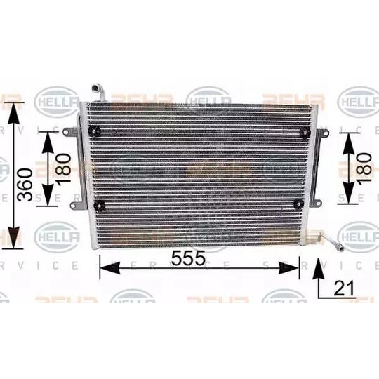 8FC 351 036-081 - Condenser, air conditioning 