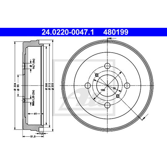 24.0220-0047.1 - Brake Drum 