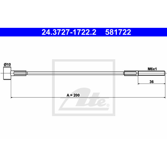 24.3727-1722.2 - Cable, parking brake 