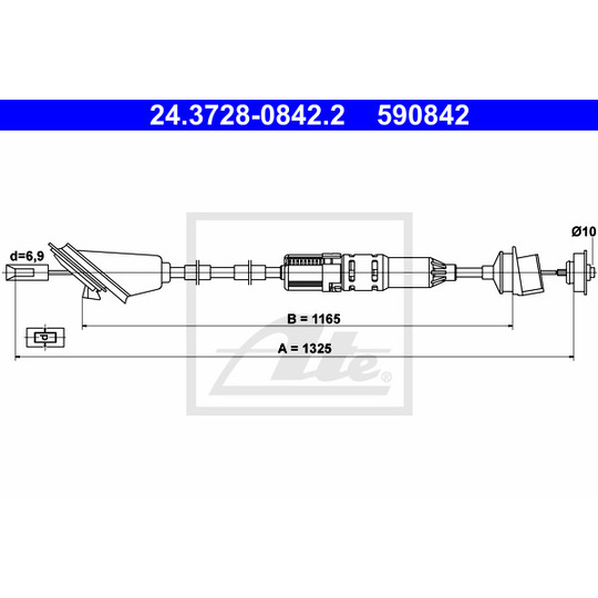 24.3728-0842.2 - Clutch Cable 