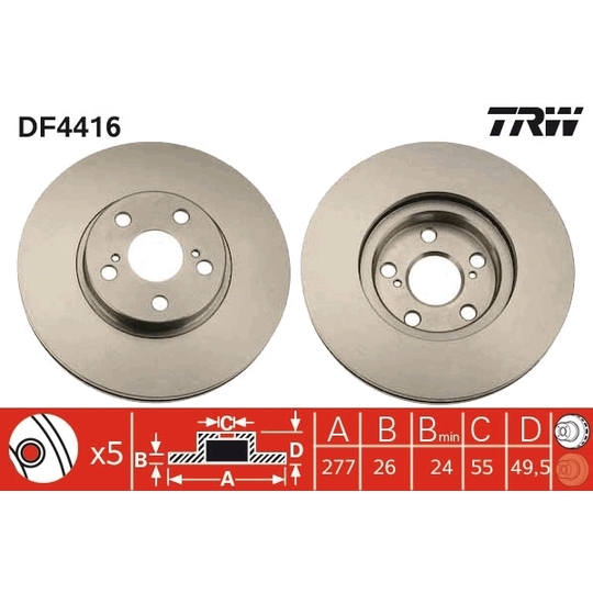 DF4416 - Brake Disc 