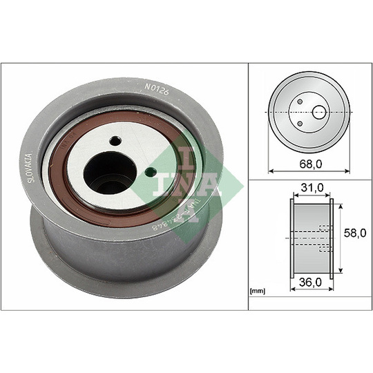 532 0329 10 - Deflection/Guide Pulley, timing belt 