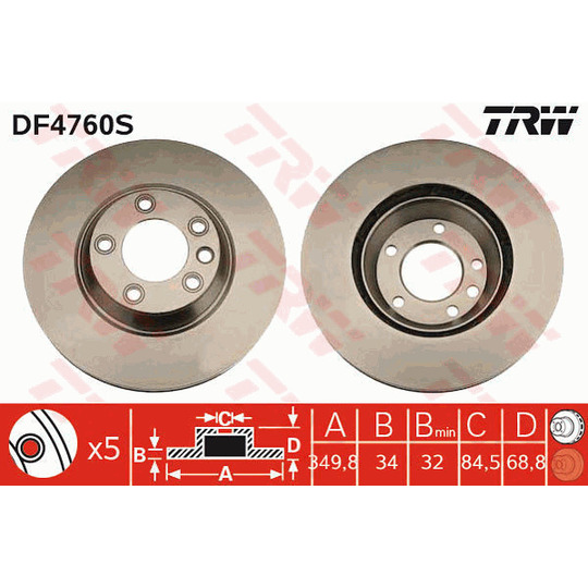 DF4760S - Brake Disc 