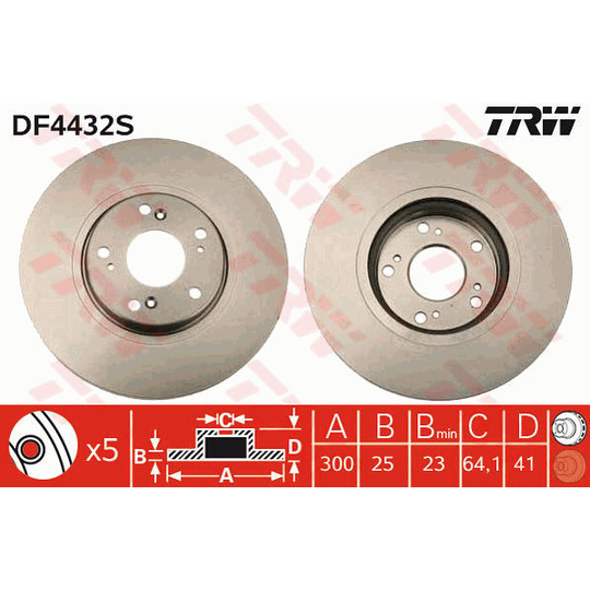 DF4432S - Brake Disc 