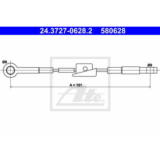 24.3727-0628.2 - Cable, parking brake 