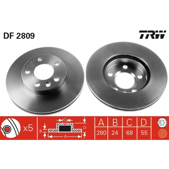 DF2809 - Brake Disc 